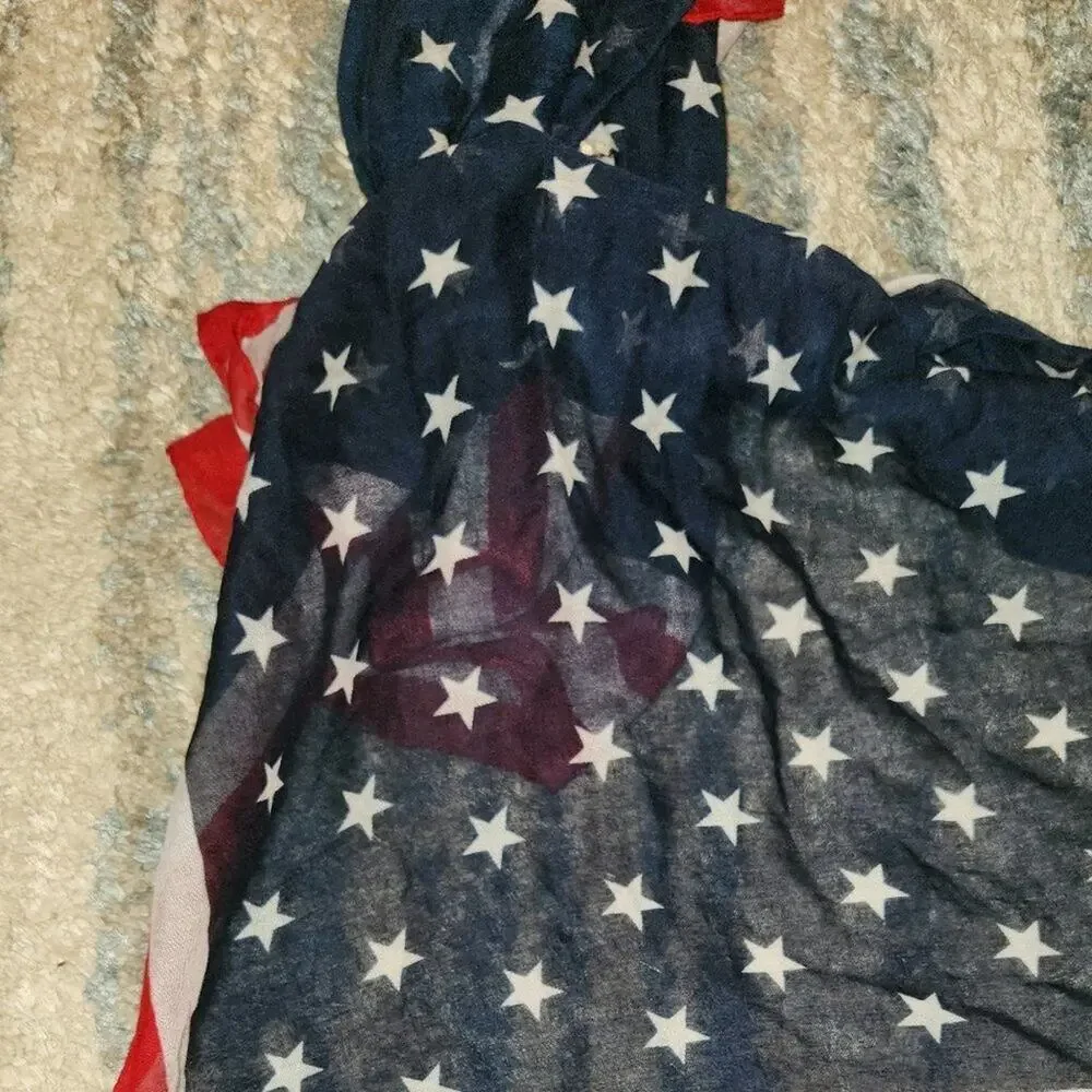 American Flag Scarf || One Size New